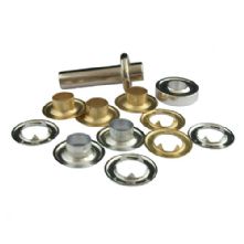 Pack of Rust Free Brass Eyelets and Grommets with Eyelet Tool in 4 Different Sizes in Brass and Silver Colours